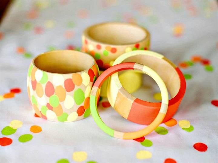 DIY Hand-Painted Wooden Bracelets - Mother's Day Kids' Craft