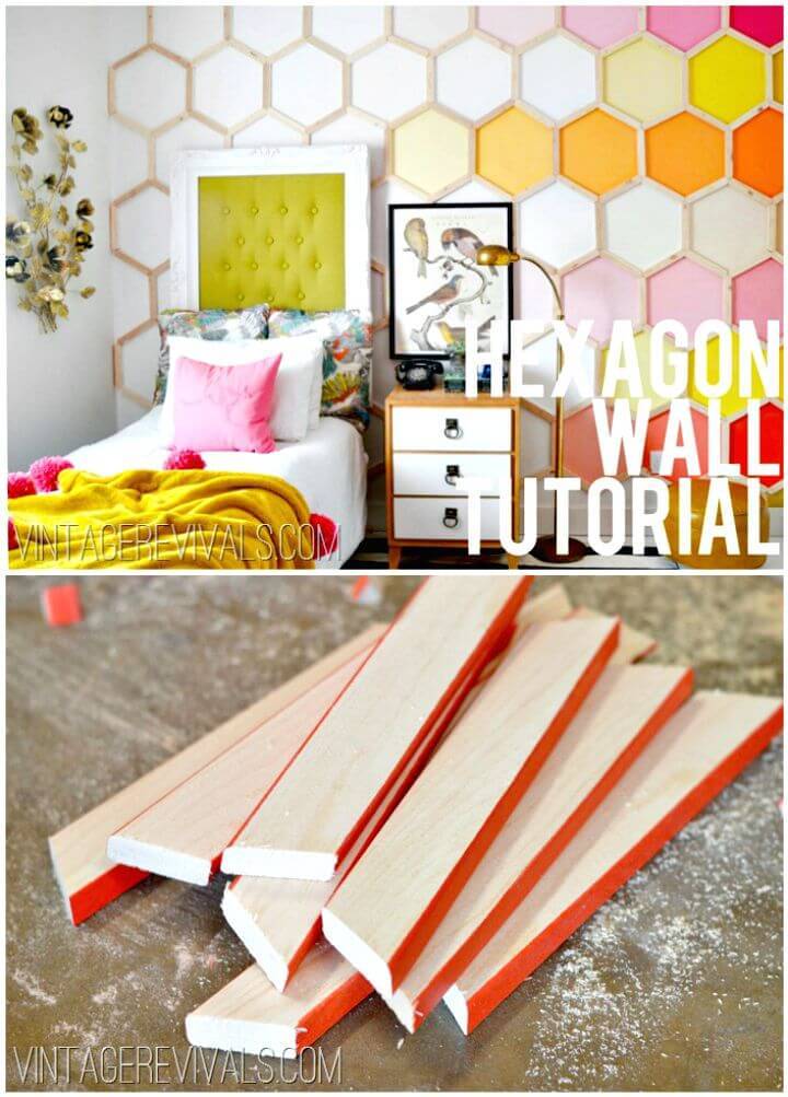Easy DIY Honeycomb Hexagon Wall Treatment