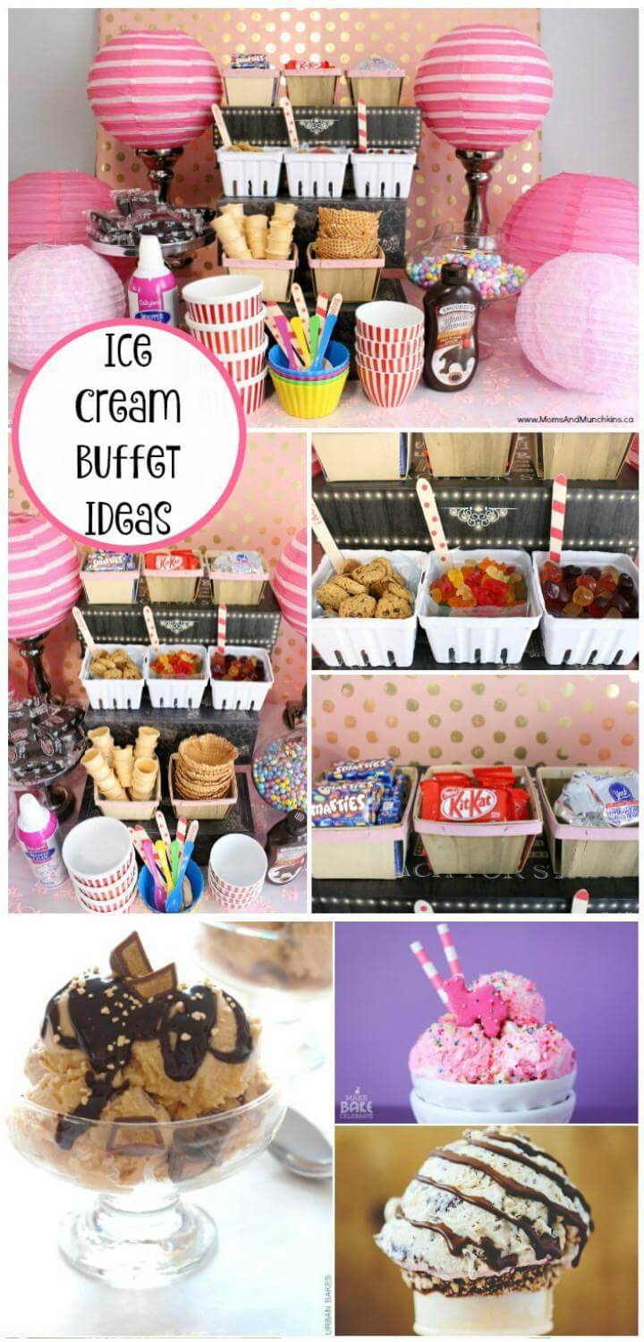 DIY Ice Cream Party Buffet Ideas