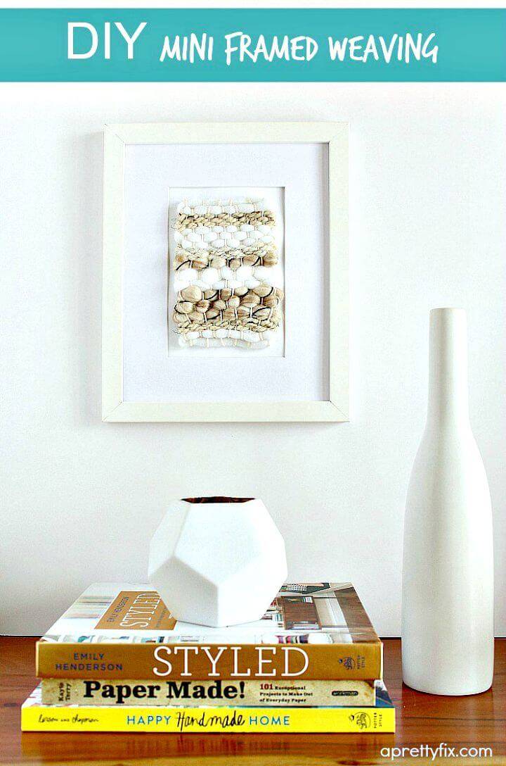 Easy DIY Mini Framed Weaving Wall Art Tutorial