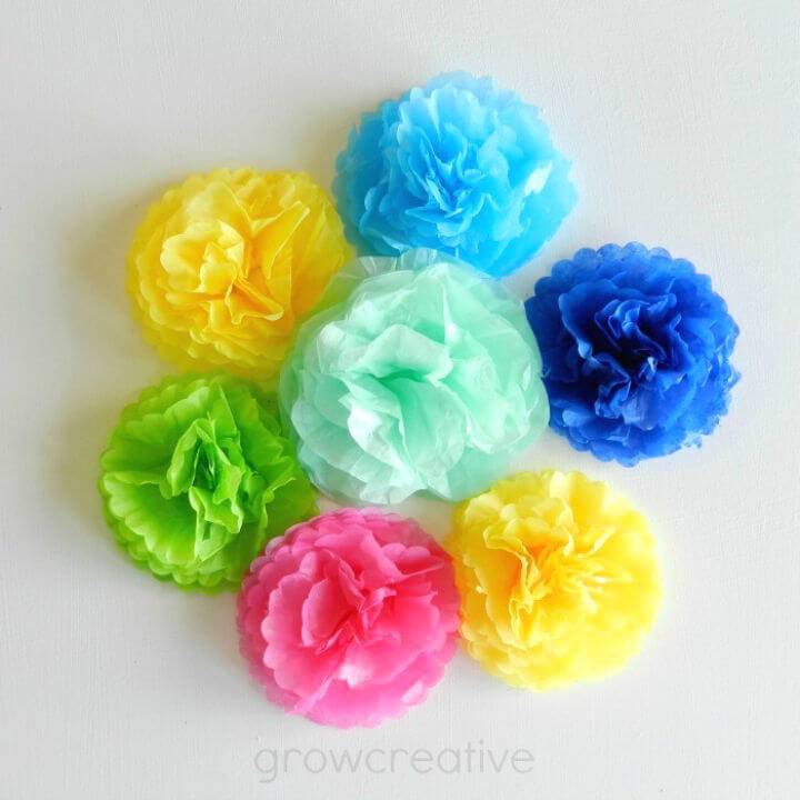 DIY Mini Tissue Paper Flowers Tutorial
