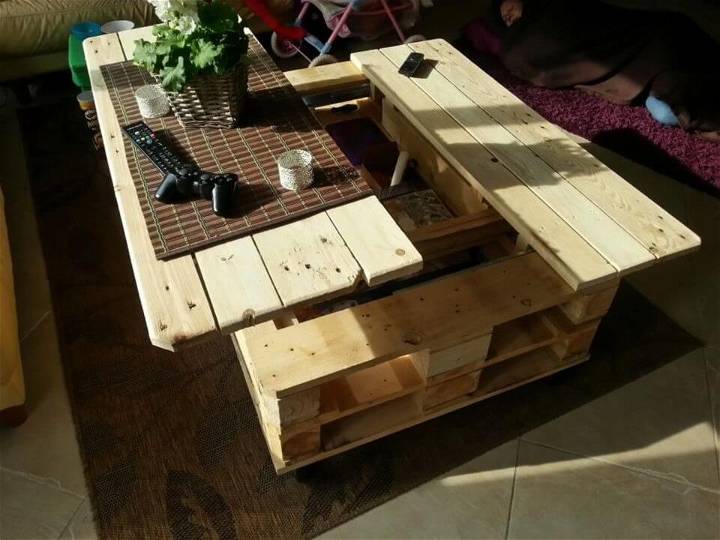 DIY Multi function Coffee Table With Storage