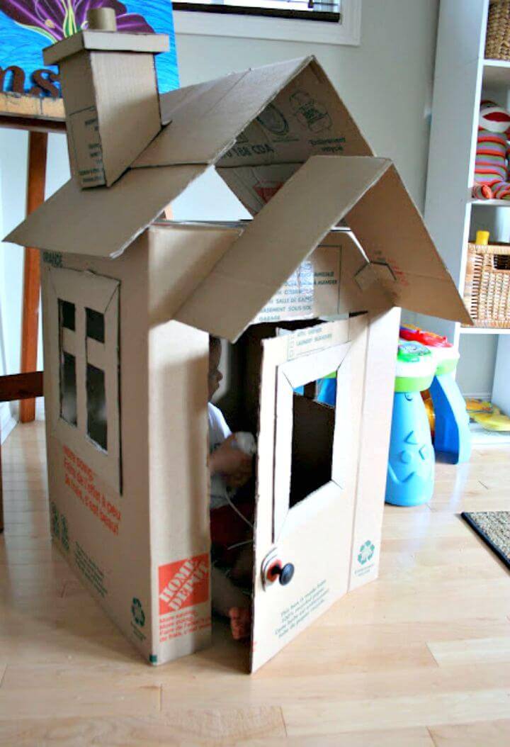 DIY Ollie's House Using Cardboard for Kids 