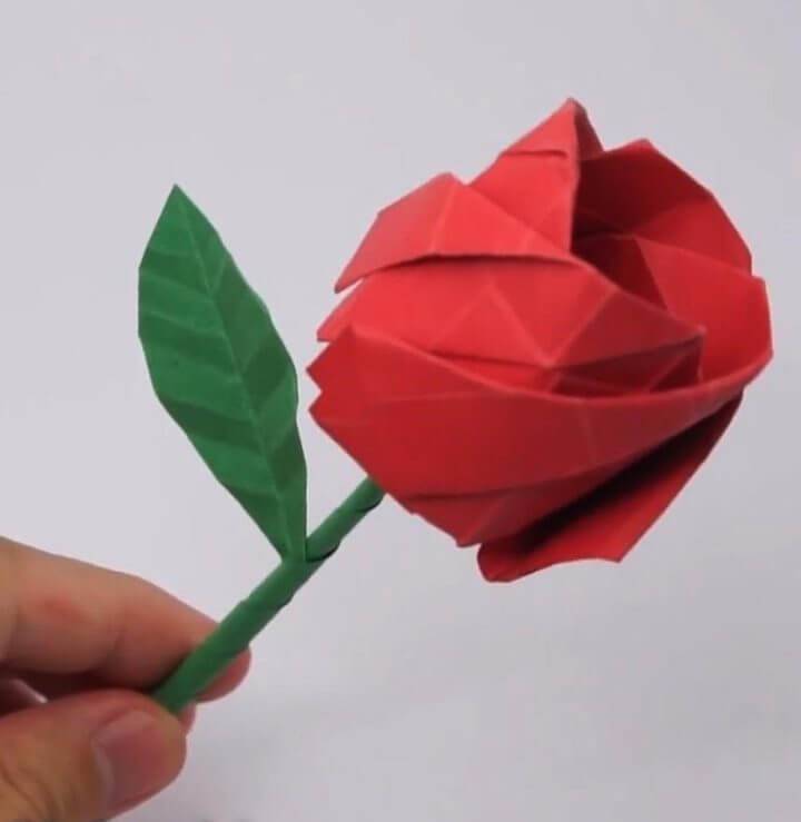 DIY Origami Rose for Valentines Day