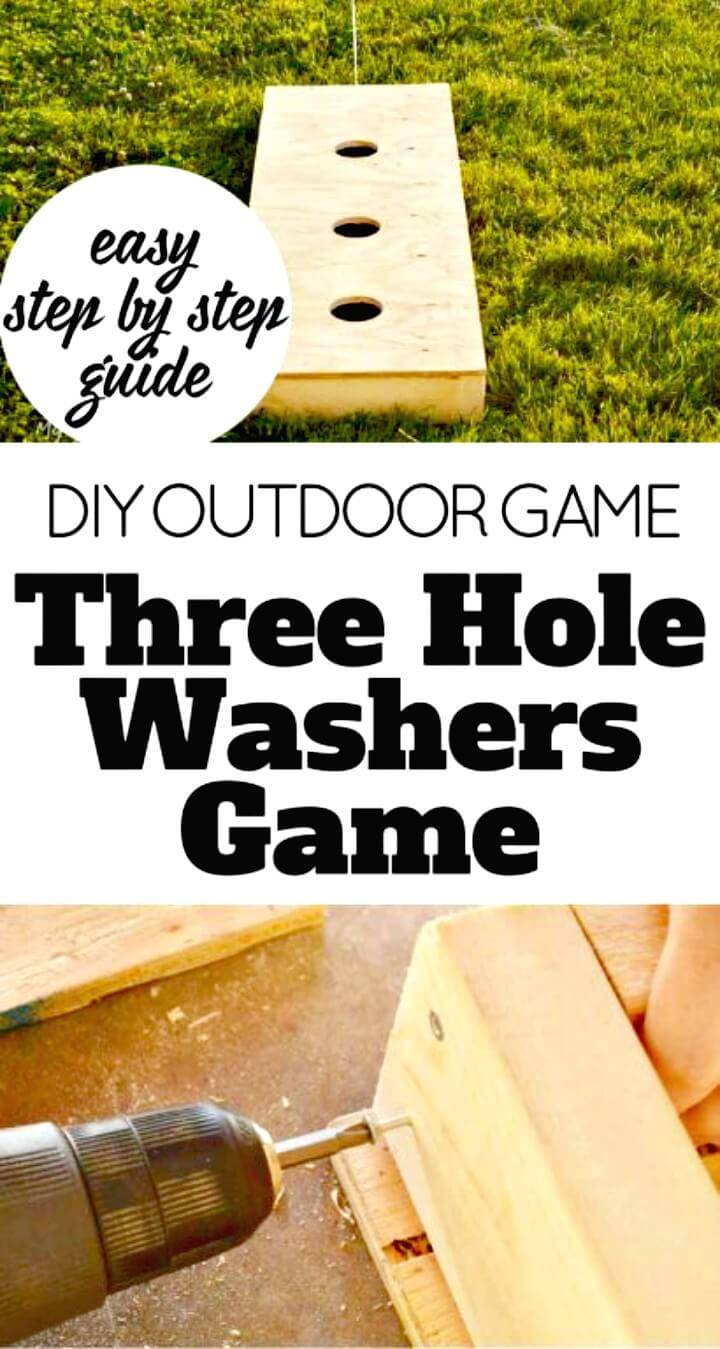 DIY Three Hole Washers Game - Outdoor Game