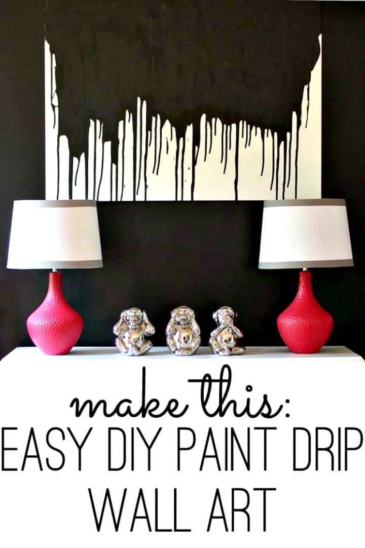 Easy DIY Paint Drip Wall Art Tutorial
