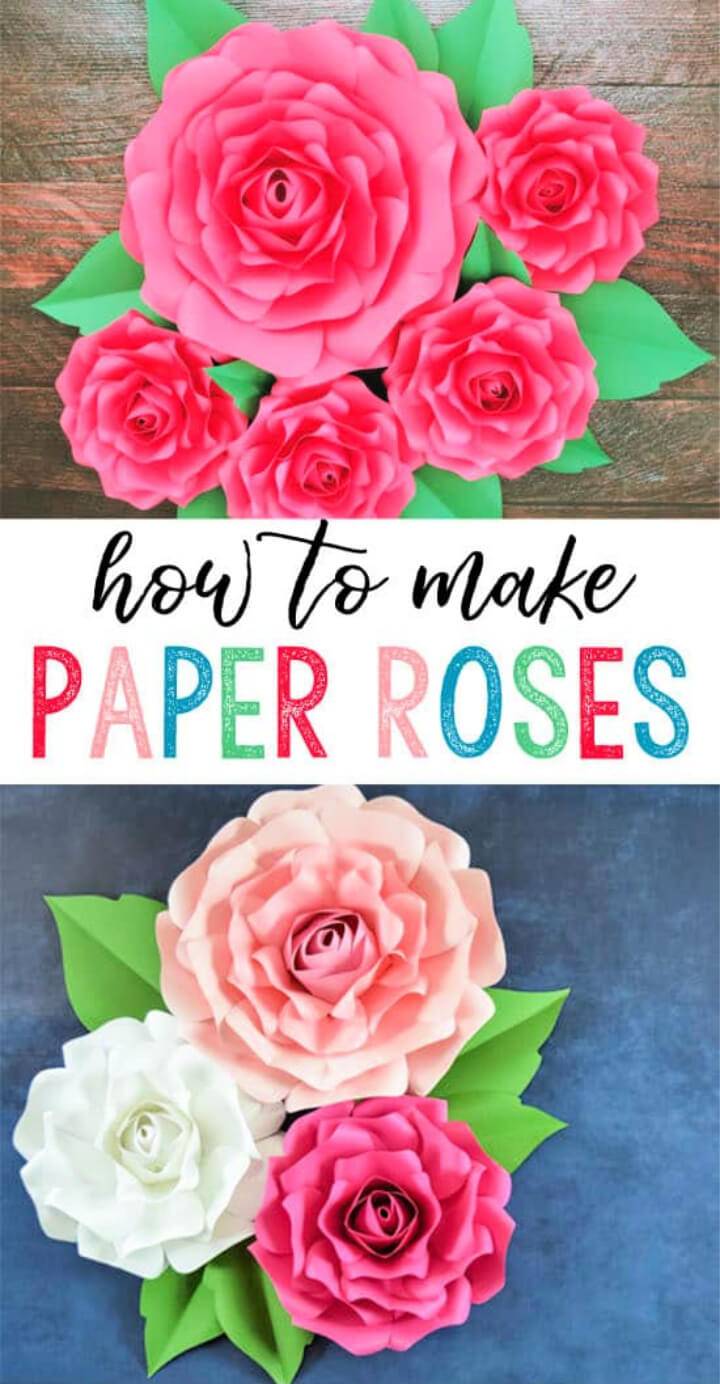 DIY Paper Garden Roses Giant Paper Flowers
