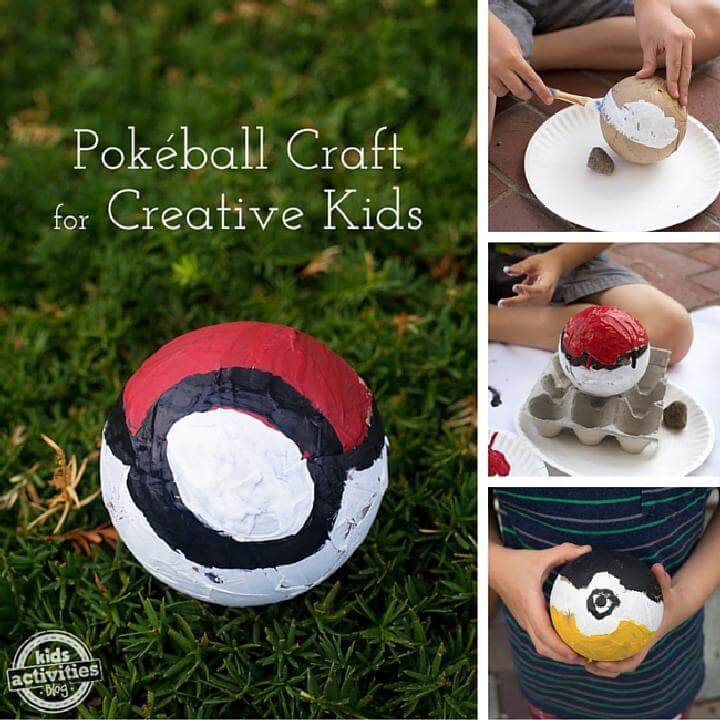 DIY Pokeball Craft for Kids