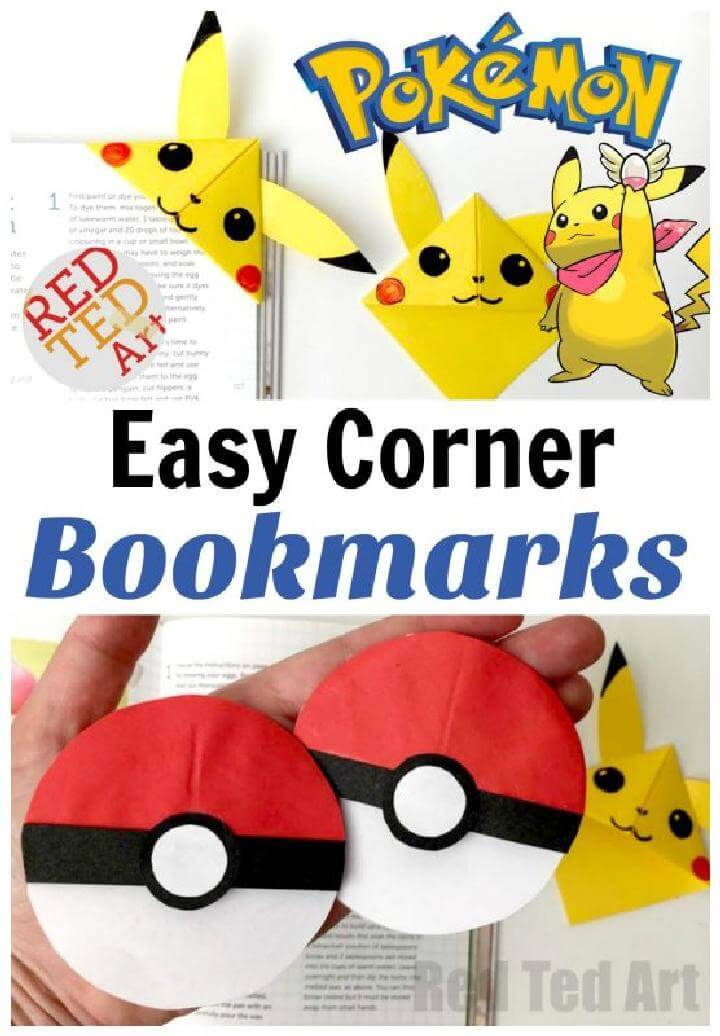 Homemade Easy Pokemon Corner Bookmarks