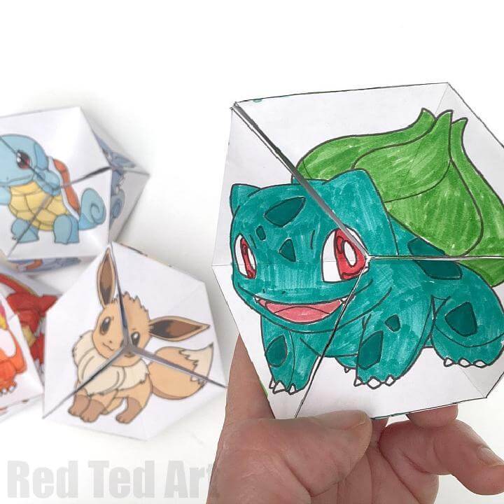 DIY Pokemon Evolution Paper Toys