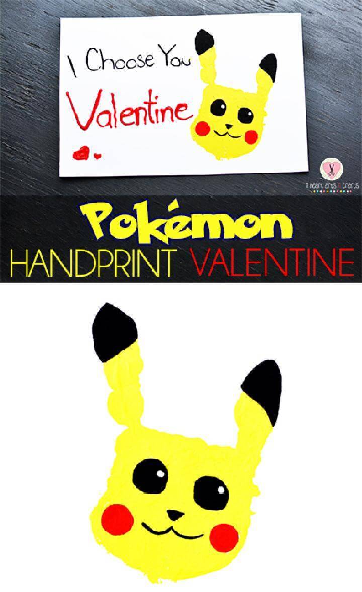 DIY Pokemon Handprint Gift Card