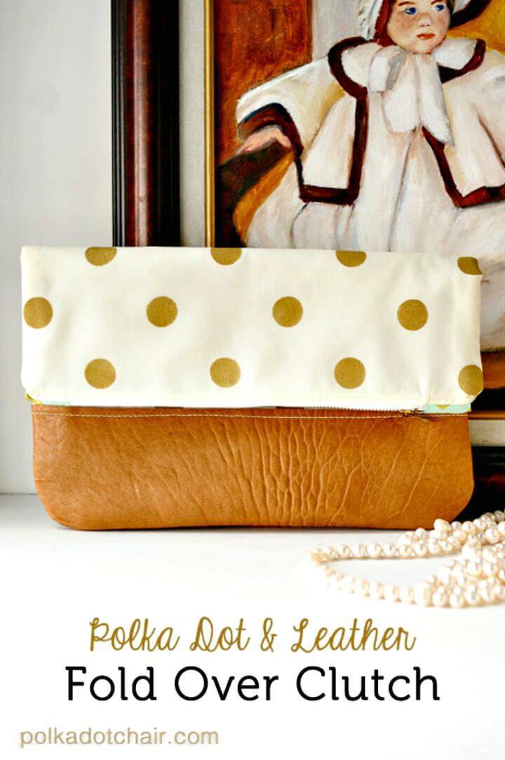 DIY Polka Dot Fold Over Clutch - Mother's Day Gift