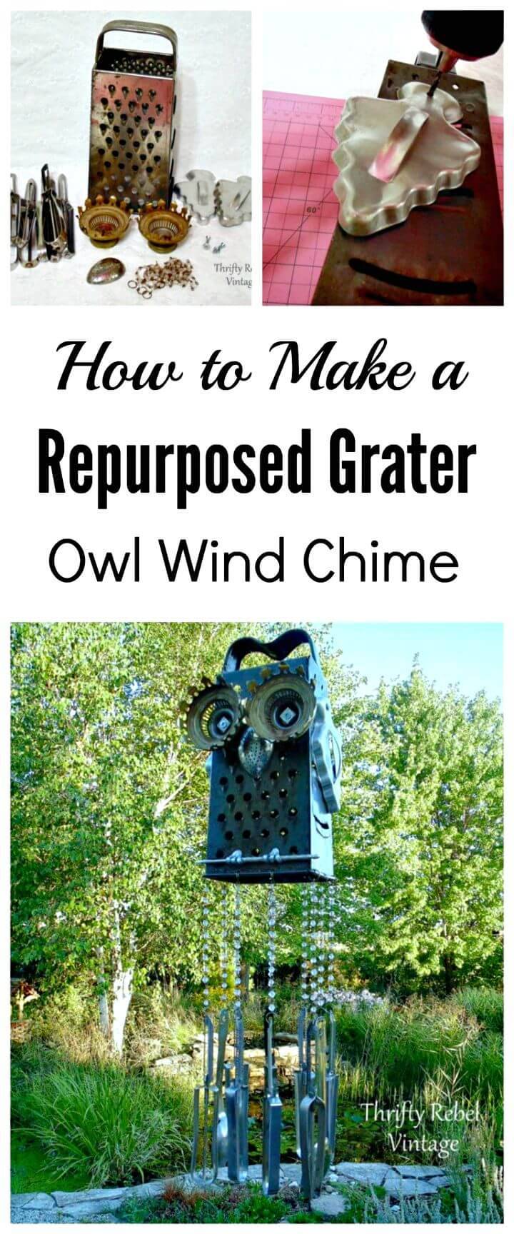 How To Re-purposed Junk Owl Wind Chime Tutorial