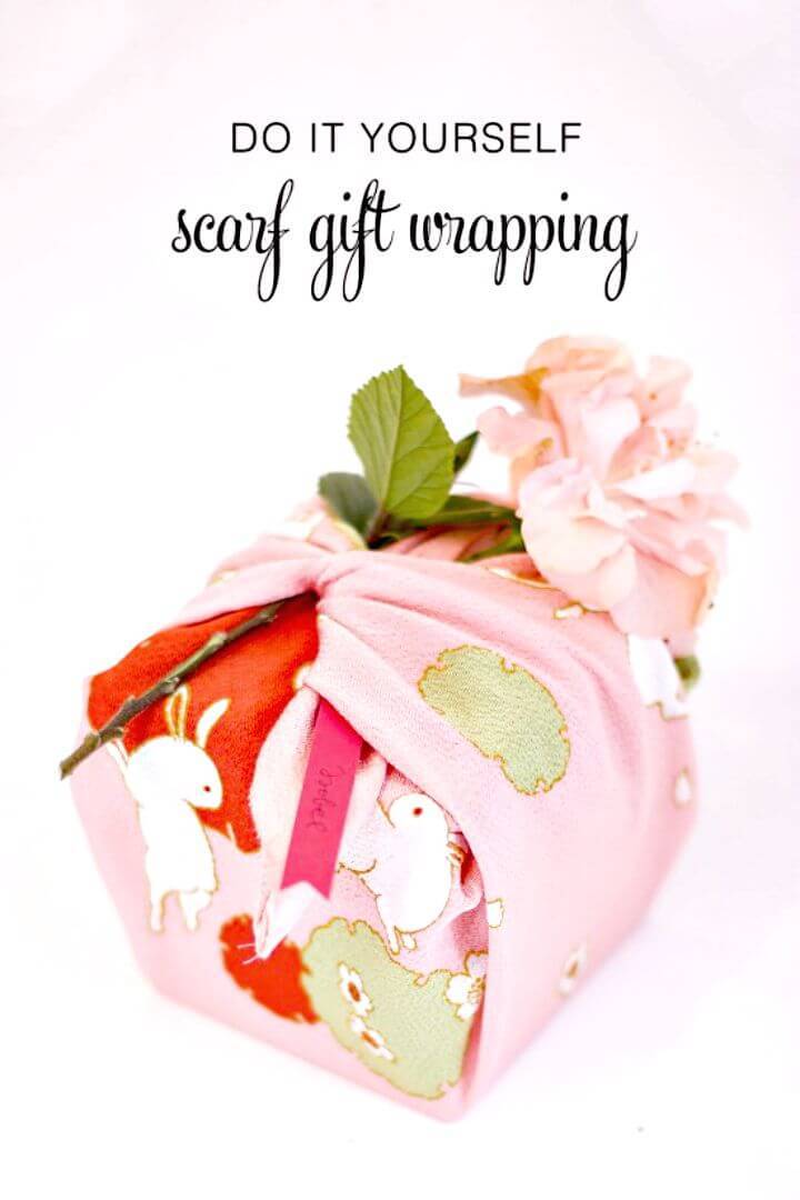 DIY Scarf Gift Wrapping Tutorial