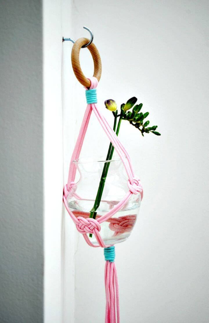 How To Make A Vase-Hanging Macrame Planters