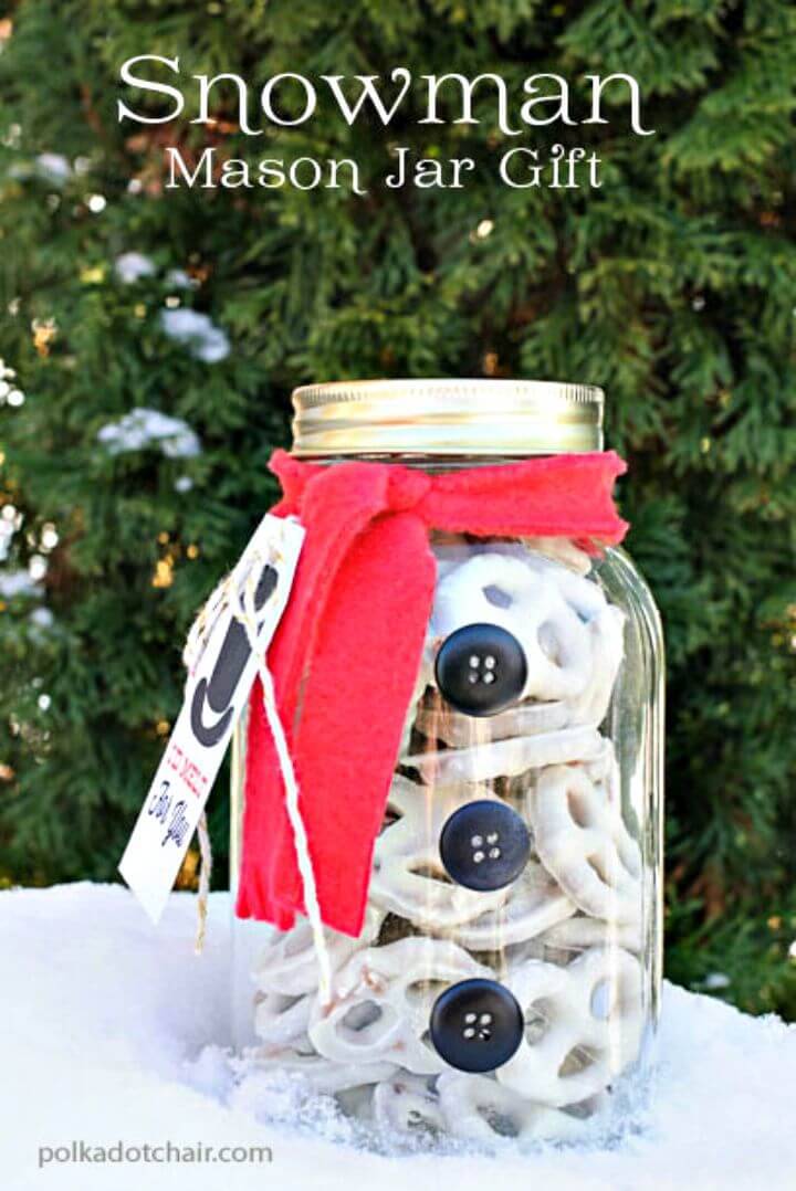 How To DIY Snowman Mason Jar Craft Idea