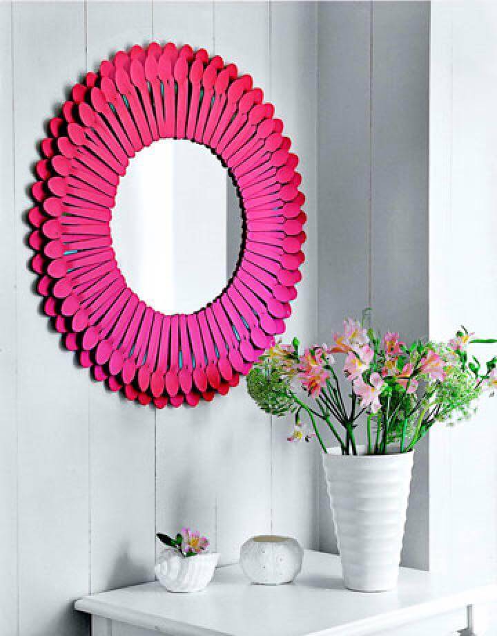 DIY Spoon Colorful Mirror