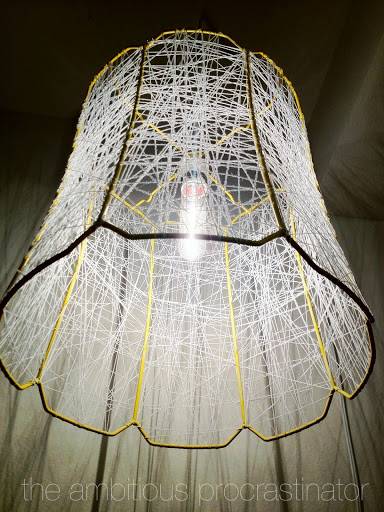 DIY string covered lampshade