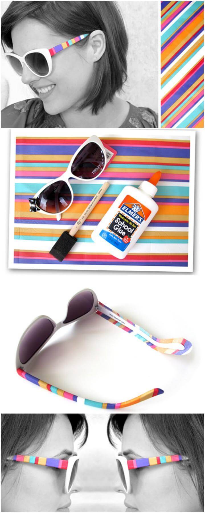 DIY Striped Summer Sunglasses