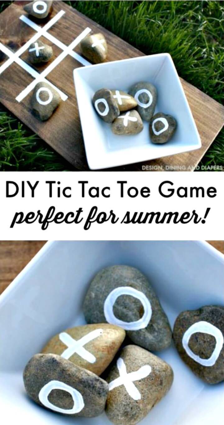 DIY Tic Tac Toe Game Perfect For Summer