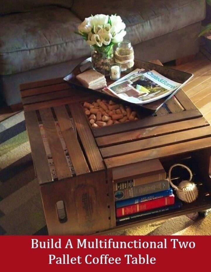 DIY Two Pallet Coffee Table
