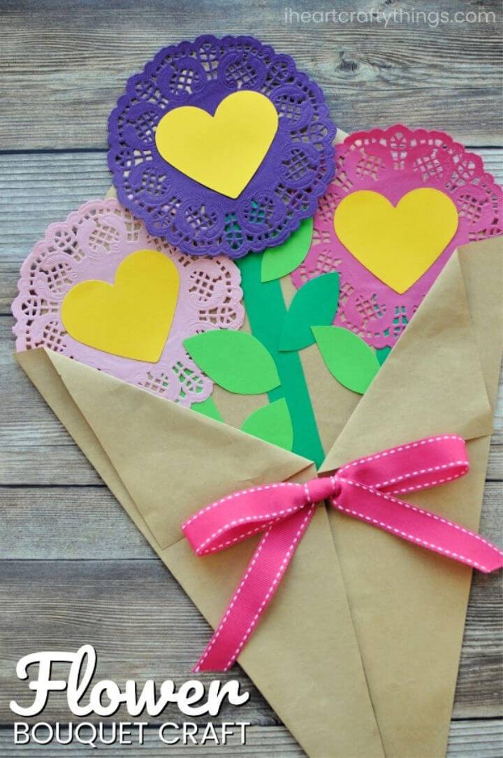 DIY Valentine???s Day Paper Flowers Craft