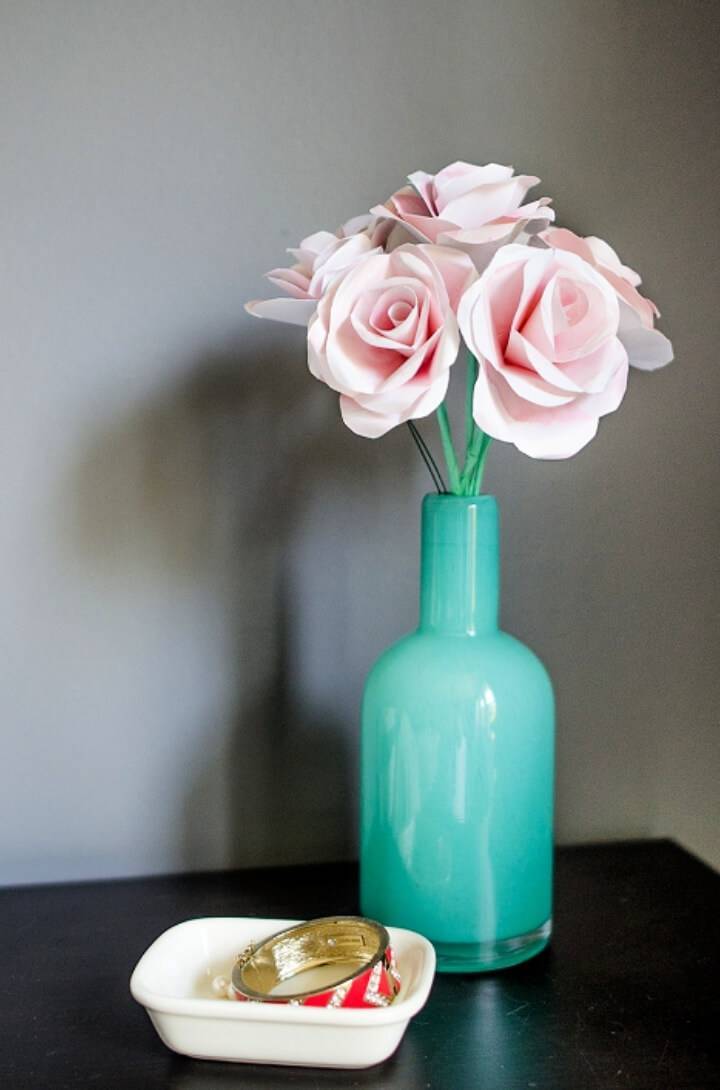 DIY Water Color Paper Rose