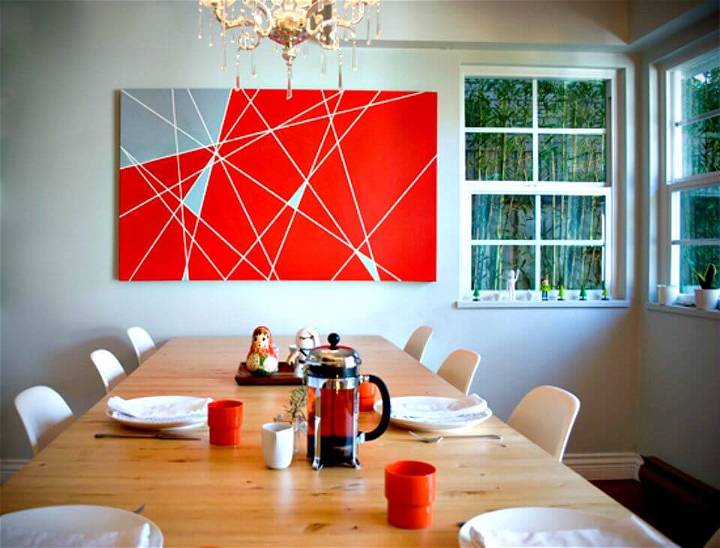 DIY Red Wall Art Project