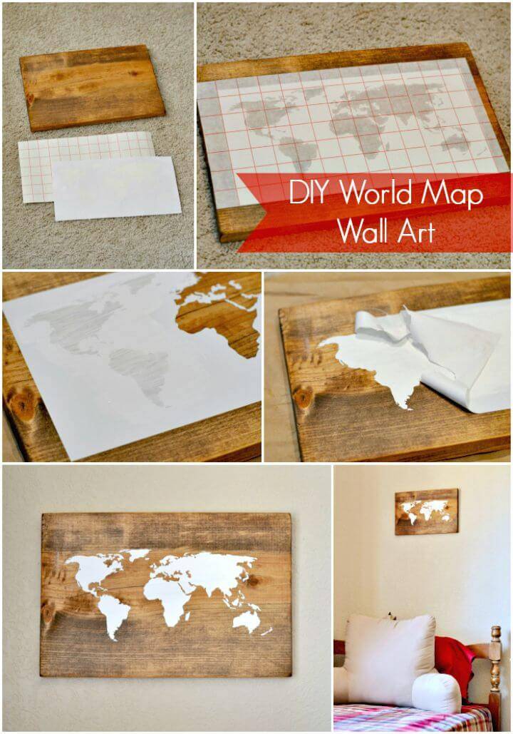 Easy DIY World Map Wall Art Tutorial