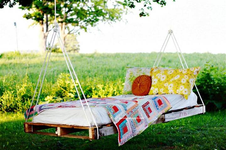 Easy How to Build Your Own Pallet Swing Bed Tutorial