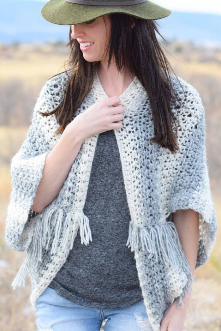 Easy Crochet Blanket Sweater Pattern
