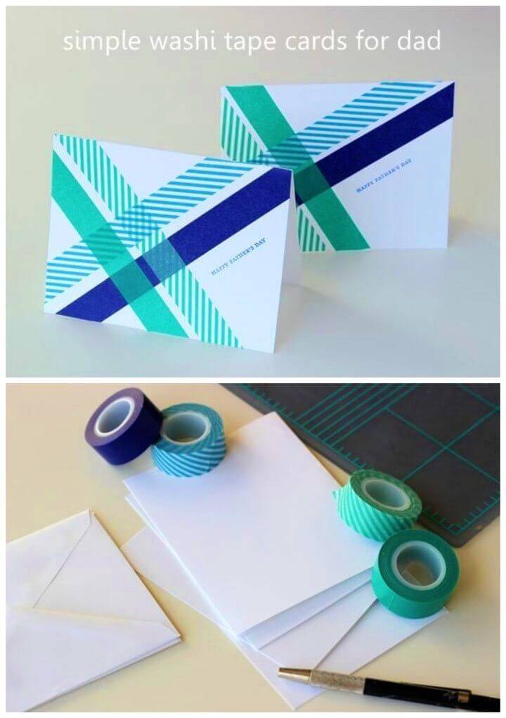 Easy DIY Birthday Card with Washi Tape, DIY Easy Birthday Card Idea