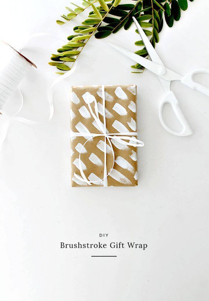 DIY Brushstroke Gift Wrap