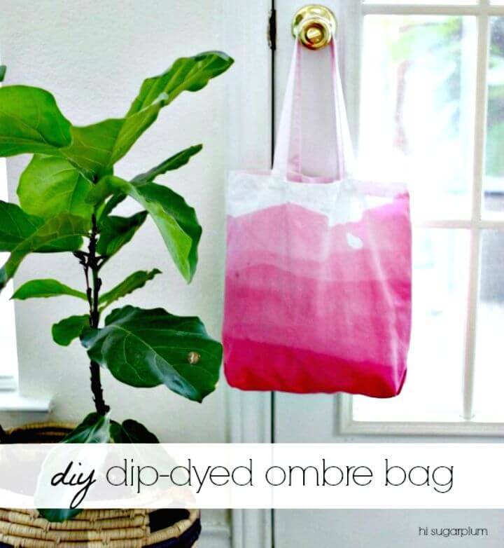 Easy DIY Dip-dyed Ombre Bag - Mothers Day Gifts