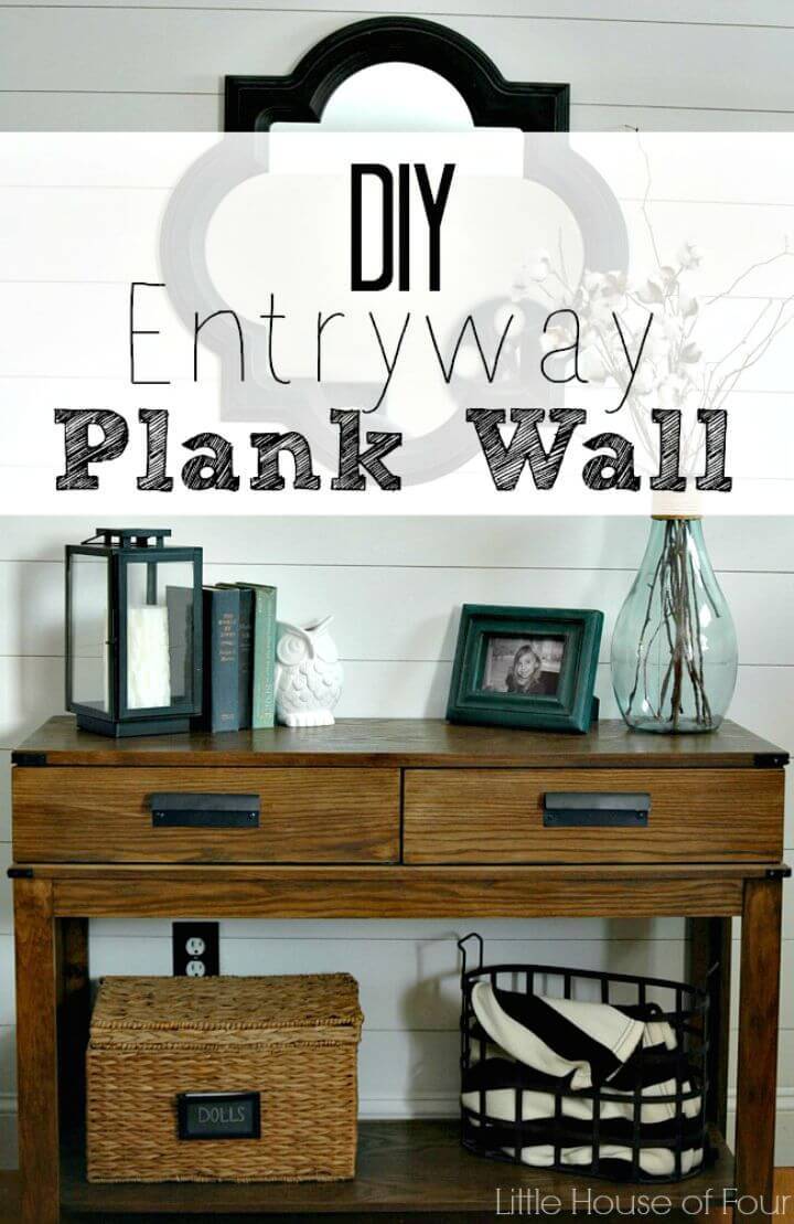 Easy DIY Entryway Plank Wall Tutorial