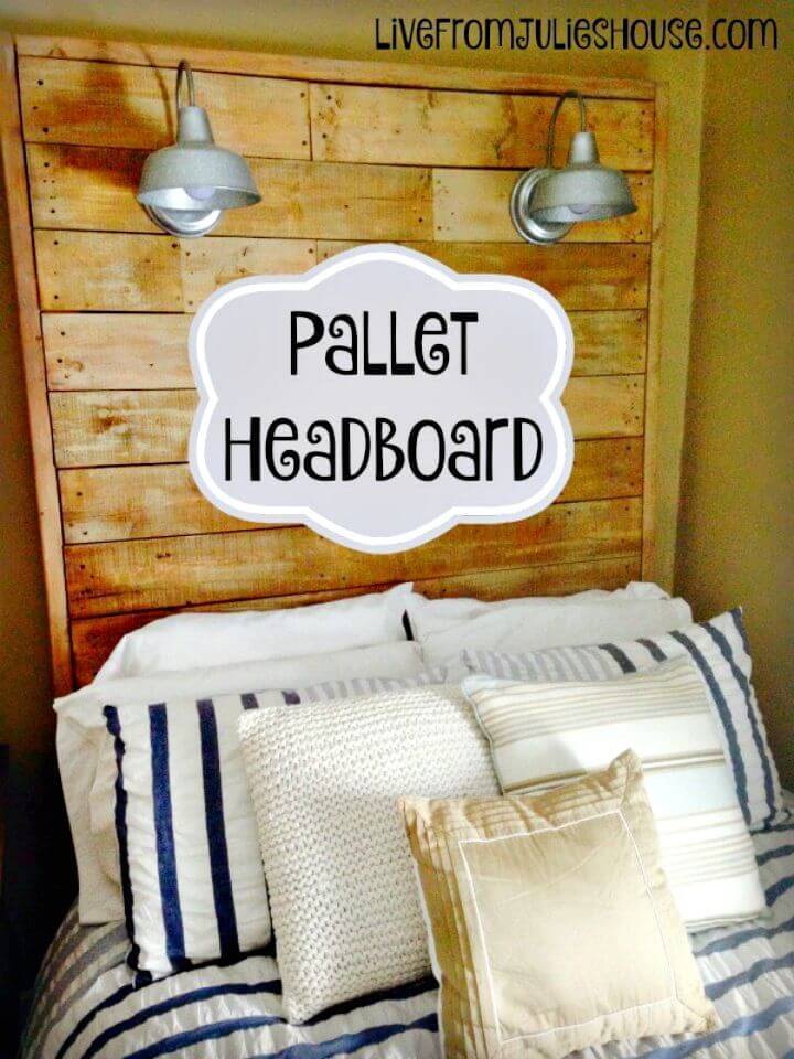 Easy DIY Giant Pallet Headboard With Lights Tutorial