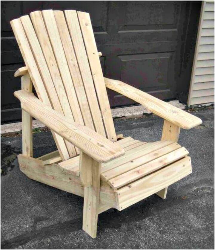 Easy and Simple DIY Pallet Adirondack Chair Step by Step Tutorial