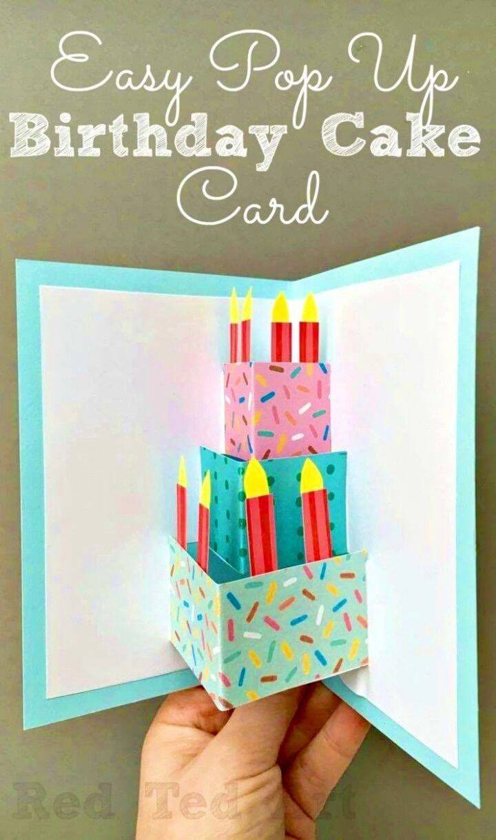 Easy DIY Pop Up Birthday Card, unique DIY pop-up birthday card ideas