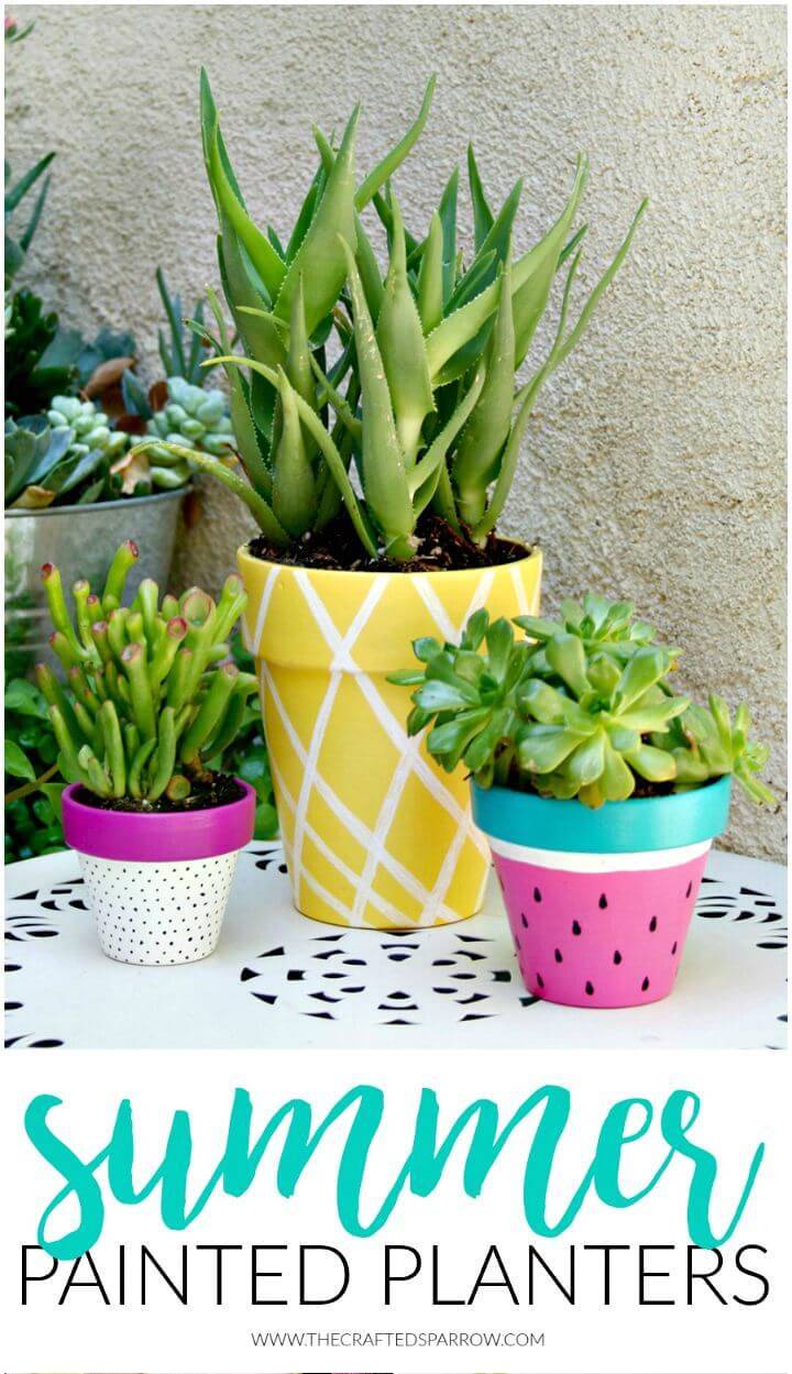 Make Your Own Summer Painted Planters