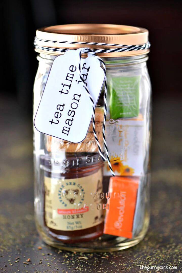 Easy DIY Tea Time Mason Jar Gifts