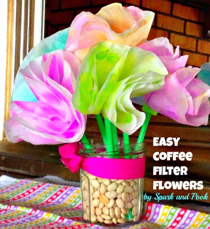 DIY Toddler Coffee Filter Flowers