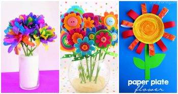 easy flower crafts for kids - flowers art and craft