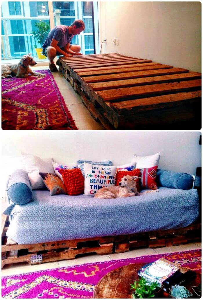 DIY Easy Pallet Couch - Pallet Furniture - Pallet Sofa