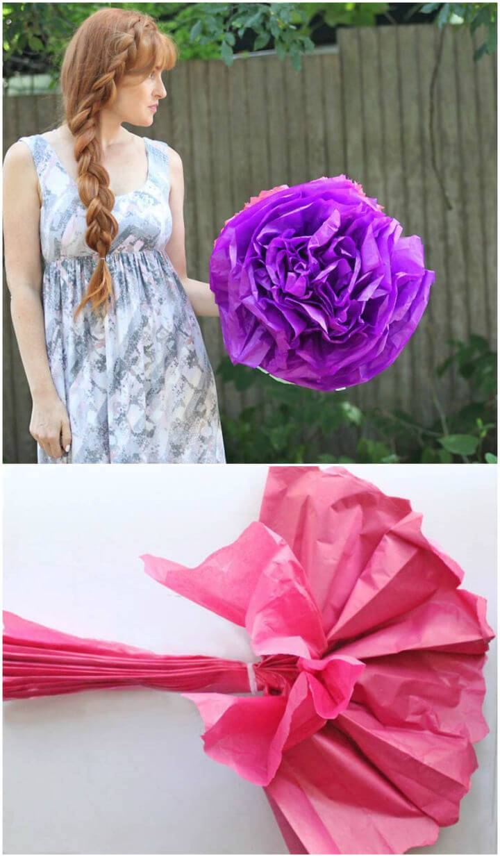 Easy to Make Giant Tissue Paper Flowers