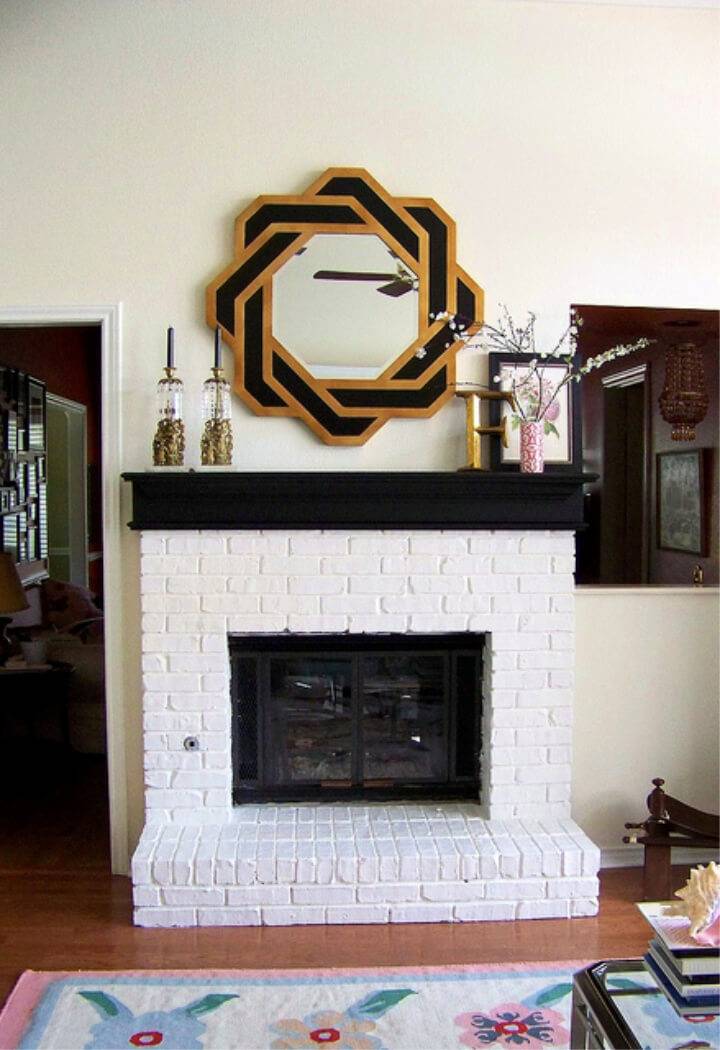 Easy to Painted Brick Fireplace White