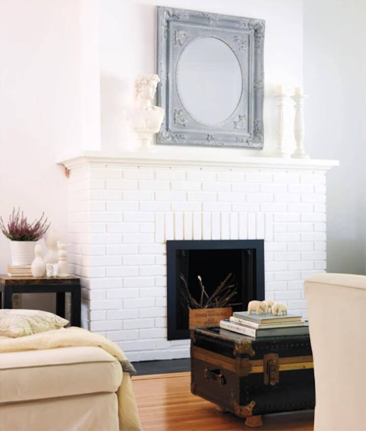 Flat White Paint Fireplace