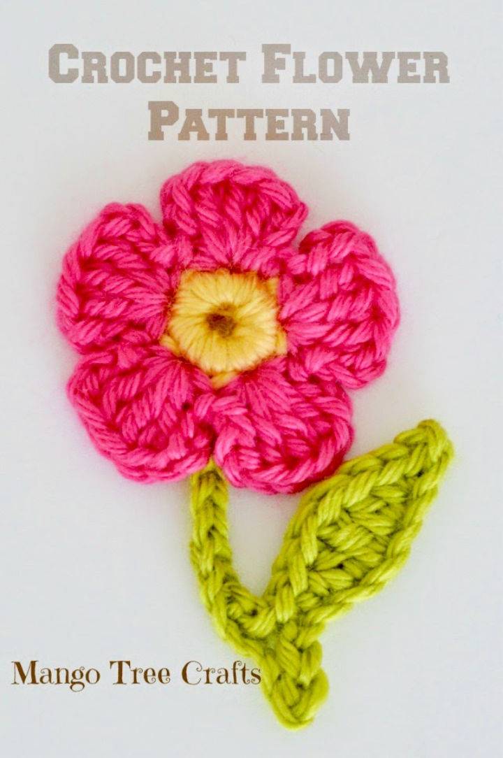 Free Crochet Flower Applique Pattern