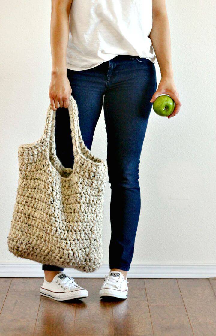 Free Crochet Sturdy Market Tote Pattern - DIY Mothers Day Gifts