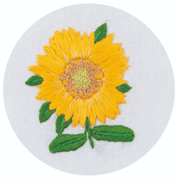 Free Embroidered Sunflower Pattern