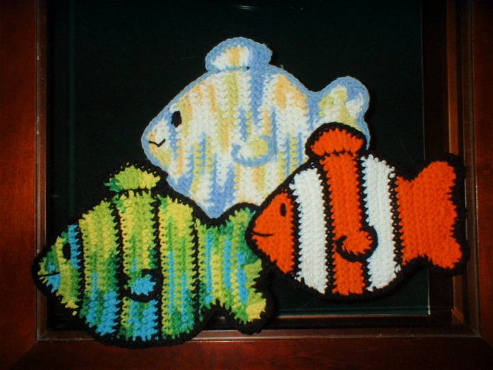 How to Crochet Fish Potholder - Free Pattern